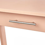 Scrivania compatta con cassetto singolo, in pino e MDF, per 1 persona, colori nero / blu / grigio / bianco / rosa cipria / verde pino