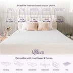 Materasso in memory foam con gel rinfrescante a 3 strati, 12 pollici, bianco, per 1-2 persone