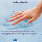 Materasso in memory foam con gel rinfrescante a 3 strati, 12 pollici, bianco, per 1-2 persone