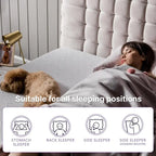 Materasso in memory foam con gel rinfrescante a 3 strati, 12 pollici, bianco, per 1-2 persone