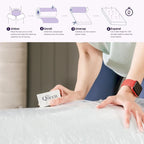 Materasso in memory foam con gel rinfrescante a 3 strati, 12 pollici, bianco, per 1-2 persone