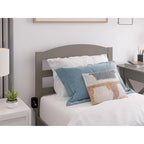 Letto a piattaforma in legno massiccio bianco/noce/grigio/espresso con cassetto ai piedi e stazione di ricarica per 1-2 persone