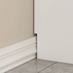 Armadio guardaroba bianco in legno composito con cassetti e asta appendiabiti, per 1 persona