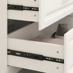 Armadio guardaroba bianco in legno composito con cassetti e asta appendiabiti, per 1 persona