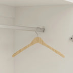 Armadio guardaroba bianco in legno composito con cassetti e asta appendiabiti, per 1 persona