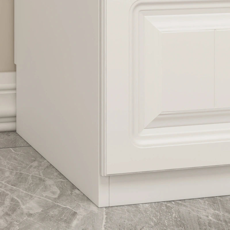 Armadio guardaroba bianco in legno composito con cassetti e asta appendiabiti, per 1 persona