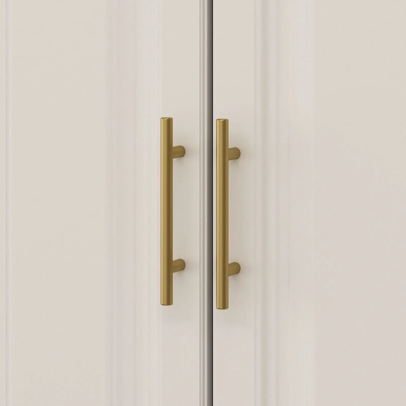 Armadio guardaroba bianco in legno composito con cassetti e asta appendiabiti, per 1 persona