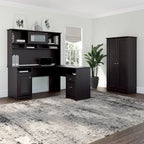 Armadietto alto a 2 ante in MDF, con ripiani regolabili, colore Rovere Espresso / Rovere Bianco Lino / Grigio Moderno / Pino Recuperato, per 1 persona