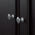 Armadietto alto a 2 ante in MDF, con ripiani regolabili, colore Rovere Espresso / Rovere Bianco Lino / Grigio Moderno / Pino Recuperato, per 1 persona