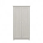 Armadietto alto a 2 ante in MDF, con ripiani regolabili, colore Rovere Espresso / Rovere Bianco Lino / Grigio Moderno / Pino Recuperato, per 1 persona