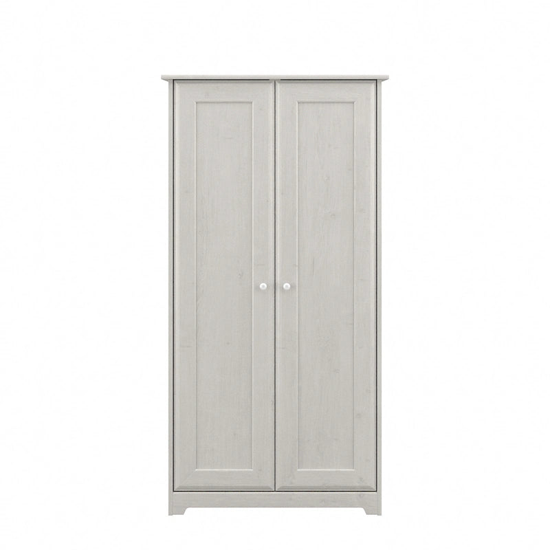 Armadietto alto a 2 ante in MDF, con ripiani regolabili, colore Rovere Espresso / Rovere Bianco Lino / Grigio Moderno / Pino Recuperato, per 1 persona