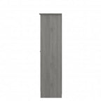 Armadietto alto a 2 ante in MDF, con ripiani regolabili, colore Rovere Espresso / Rovere Bianco Lino / Grigio Moderno / Pino Recuperato, per 1 persona