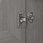 Armadietto alto a 2 ante in MDF, con ripiani regolabili, colore Rovere Espresso / Rovere Bianco Lino / Grigio Moderno / Pino Recuperato, per 1 persona