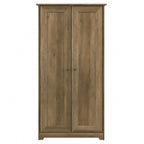 Armadietto alto a 2 ante in MDF, con ripiani regolabili, colore Rovere Espresso / Rovere Bianco Lino / Grigio Moderno / Pino Recuperato, per 1 persona