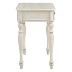 Scrivania in legno massello colore Plantation Grey / Bianco antico con cassetto a estrazione totale e gambe tornite, per 1 persona