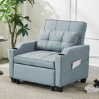 Divano Letto Convertibile 3 in 1 in Lino Grigio Verde / Grigio Blu / Grigio / Grigio / Nero per 1 Persona