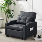 Divano Letto Convertibile 3 in 1 in Lino Grigio Verde / Grigio Blu / Grigio / Grigio / Nero per 1 Persona