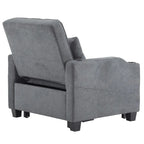 Divano Letto Convertibile 3 in 1 in Lino Grigio Verde / Grigio Blu / Grigio / Grigio / Nero per 1 Persona