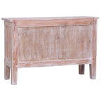 Credenza in Legno Massello di Mogano Marrone a 2 Cassetti per 1 Persona