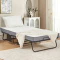 Letto pieghevole portatile con struttura in acciaio per una persona, misure Twin/Twin XL, con materasso in memory foam da 12,7 cm