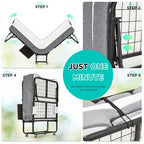 Letto pieghevole portatile con struttura in acciaio per una persona, misure Twin/Twin XL, con materasso in memory foam da 12,7 cm