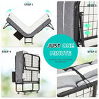 Letto pieghevole portatile con struttura in acciaio per una persona, misure Twin/Twin XL, con materasso in memory foam da 12,7 cm