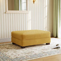 Poggiapiedi oversize in velluto a coste arancione/verde/beige/grigio chiaro/grigio/grigio sale marino/verde bosco con molle e gambe in legno per 1-2 persone