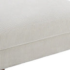 Poggiapiedi oversize in velluto a coste arancione/verde/beige/grigio chiaro/grigio/grigio sale marino/verde bosco con molle e gambe in legno per 1-2 persone