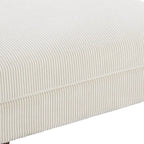 Poggiapiedi oversize in velluto a coste arancione/verde/beige/grigio chiaro/grigio/grigio sale marino/verde bosco con molle e gambe in legno per 1-2 persone