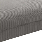 Poggiapiedi oversize in velluto a coste arancione/verde/beige/grigio chiaro/grigio/grigio sale marino/verde bosco con molle e gambe in legno per 1-2 persone