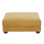 Poggiapiedi oversize in velluto a coste arancione/verde/beige/grigio chiaro/grigio/grigio sale marino/verde bosco con molle e gambe in legno per 1-2 persone