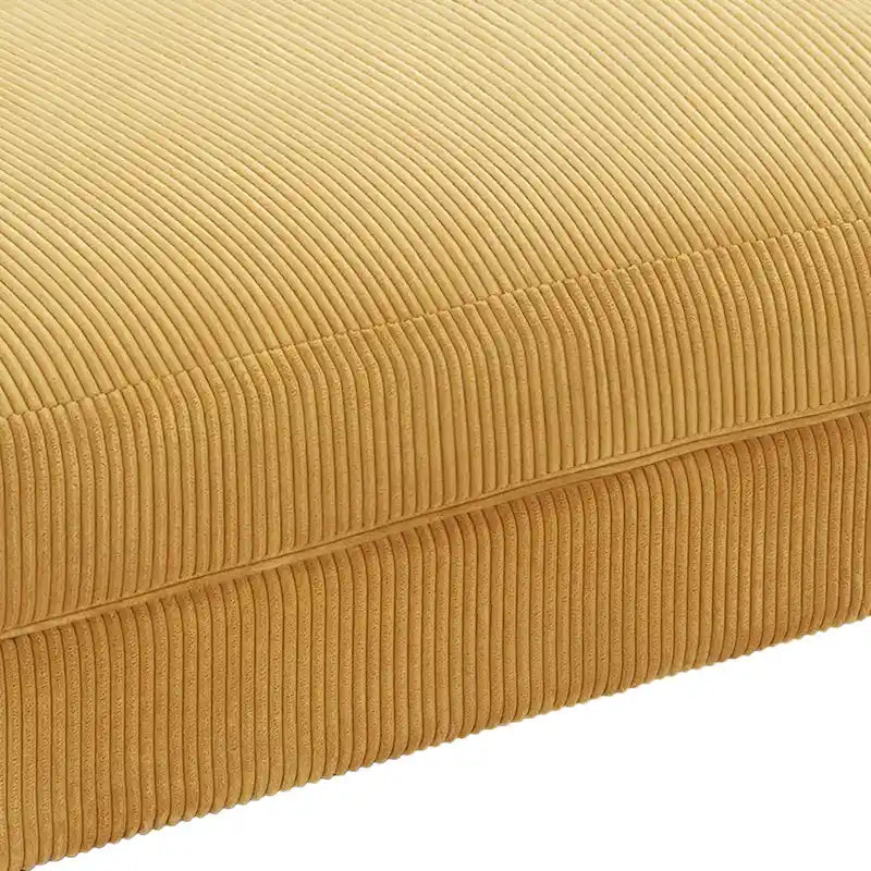 Poggiapiedi oversize in velluto a coste arancione/verde/beige/grigio chiaro/grigio/grigio sale marino/verde bosco con molle e gambe in legno per 1-2 persone
