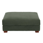 Poggiapiedi oversize in velluto a coste arancione/verde/beige/grigio chiaro/grigio/grigio sale marino/verde bosco con molle e gambe in legno per 1-2 persone