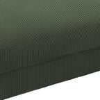 Poggiapiedi oversize in velluto a coste arancione/verde/beige/grigio chiaro/grigio/grigio sale marino/verde bosco con molle e gambe in legno per 1-2 persone