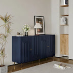 Mobile credenza a 4 ante in MDF laccato blu/grigio con ripiani regolabili per 1 persona