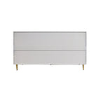 Mobile credenza a 4 ante in MDF laccato blu/grigio con ripiani regolabili per 1 persona