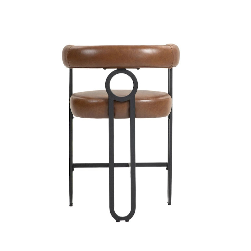 Sgabelli da Bar Imbottiti con Poggiapiedi, Colori: Rosso Vino / Grigio / Nero / Beige / Rosa / Marrone Scuro / Marrone Chiaro, Set da 2 Persone
