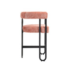 Sgabelli da Bar Imbottiti con Poggiapiedi, Colori: Rosso Vino / Grigio / Nero / Beige / Rosa / Marrone Scuro / Marrone Chiaro, Set da 2 Persone