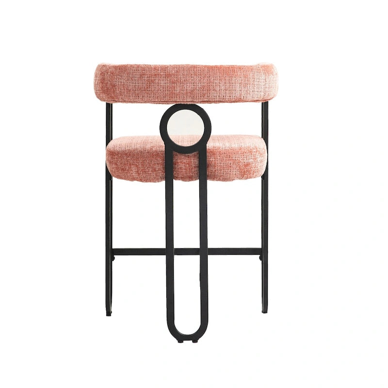 Sgabelli da Bar Imbottiti con Poggiapiedi, Colori: Rosso Vino / Grigio / Nero / Beige / Rosa / Marrone Scuro / Marrone Chiaro, Set da 2 Persone