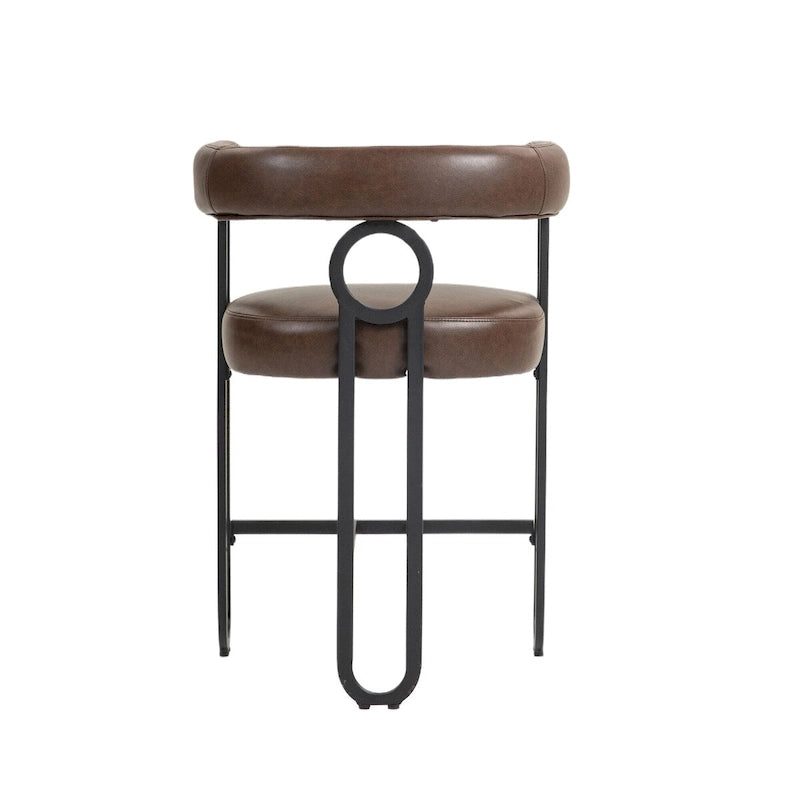 Sgabelli da Bar Imbottiti con Poggiapiedi, Colori: Rosso Vino / Grigio / Nero / Beige / Rosa / Marrone Scuro / Marrone Chiaro, Set da 2 Persone